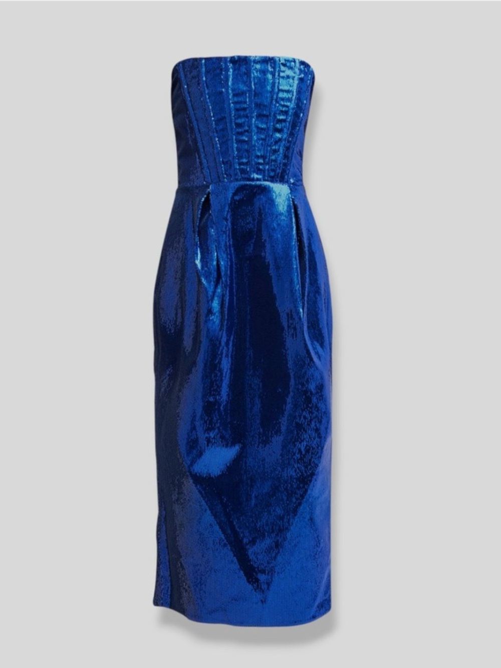 NWT Bronx & Banco Maraya Indigo Sequin Midi Corset Dress - Picture 3 of 16